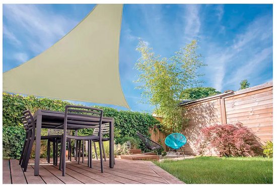 Sonnenschutzvlies UV50+ dreieckig taupe 3,6 x 3,6 x 3,6 m Gartensonnenschutz