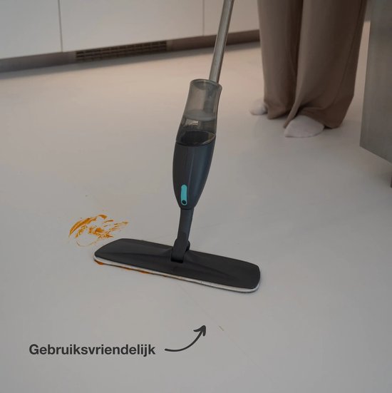 Achaté© - Floor Wiper - Reinigungswischsystem - Bodenwischer mit Sprühfunktion - Inkl. 5 losen Mikrofasertüchern