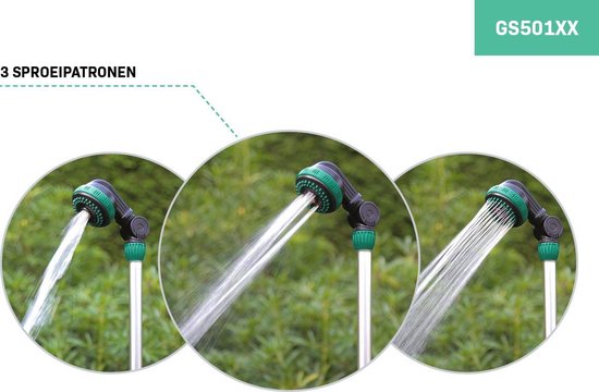 VONROC Außendusche/Gartendusche 2 in 1 - Abnehmbare Teleskopstrahllanze - Höhenverstellbar 147 - 190cm und 180° verstellbarer Duschkopf