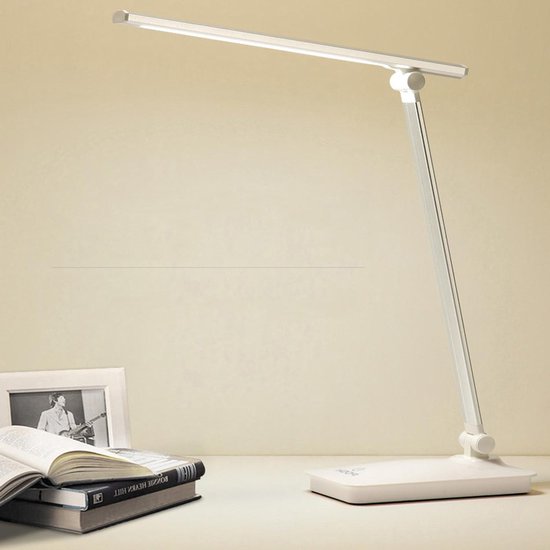 Fuegobird LED-Schreibtischlampe - verkabelt - kabelloses Aufladen für Telefon - dimmbar - faltbar - Smart Touch