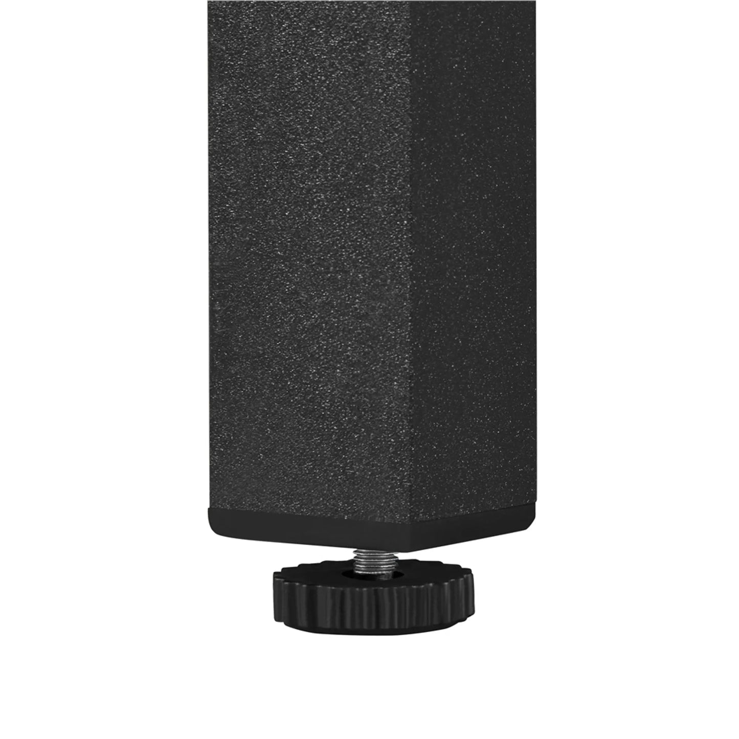 Yaheetech Outdoor Beistelltisch Quadratisch - Ausgestattet mit Latten-Tischplatte und elektrophoretische Pulverbeschichtung und Support Bar - Für Garten Balkon und Terrasse - Schwarzes Metall - 45 x 45 x 45,5 cm