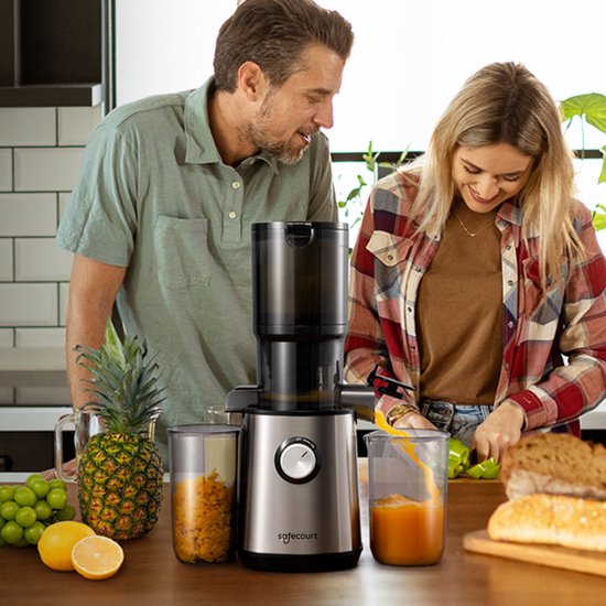 Safecourt Kitchen Entsafter - Für Obst & Gemüse - XXL Einfüllöffnung - Leistungsstarker 200W Motor