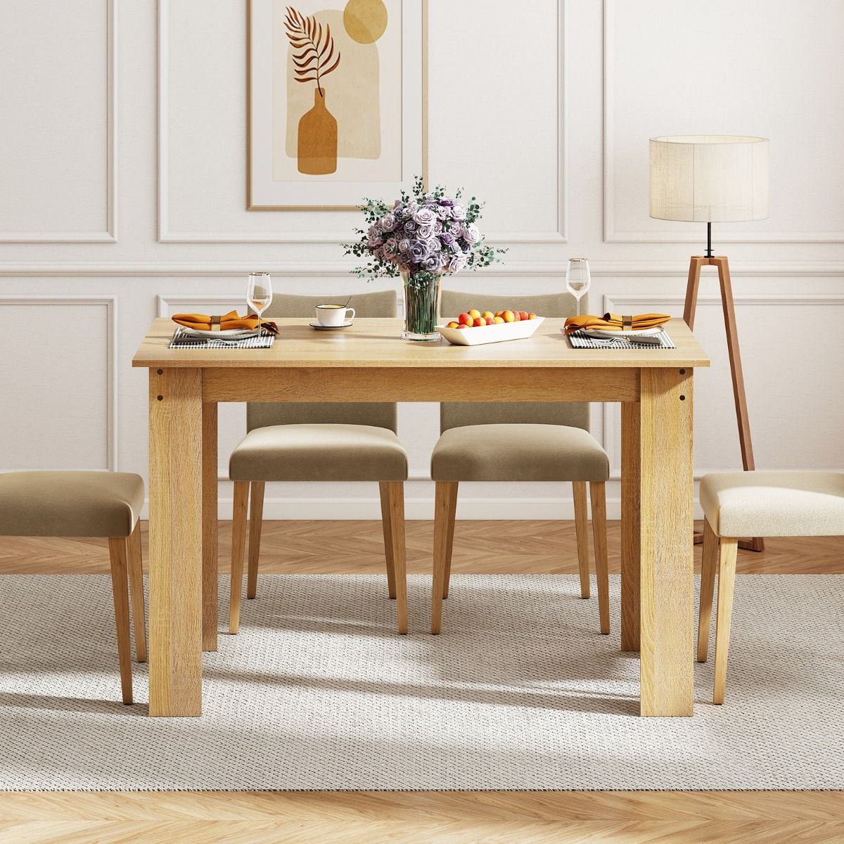 Coast Esstisch – rechteckig – 4 bis 6 Personen – Holz – natur – 120 x 70 x 75 cm