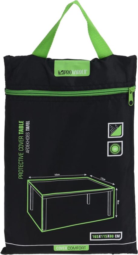 ProGarden Gartentischabdeckung 165x115x80 cm schwarz