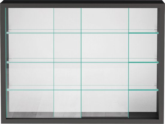 VVD Vitrine stehend hängend Wandvitrine - Schiebetüren - 50 x 40 x 13 cm