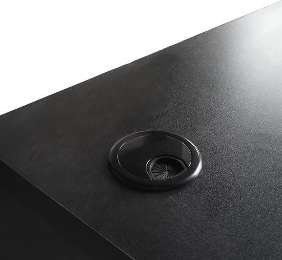 Schreibtisch - Computermöbel - 140 cm breit und 50 cm tief - Schwarz