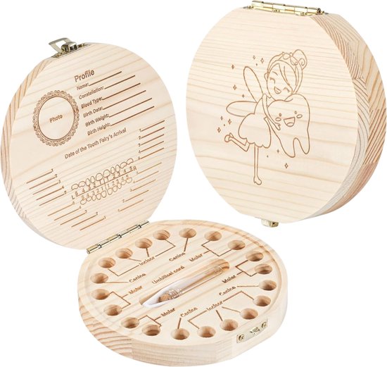 Alyze Zahnbox - Aufbewahrungsbox für Milchzähne - Logbuch