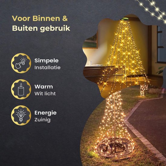 Giftmas Weihnachtsbeleuchtung mit 280 Lichtern - 2 Meter
