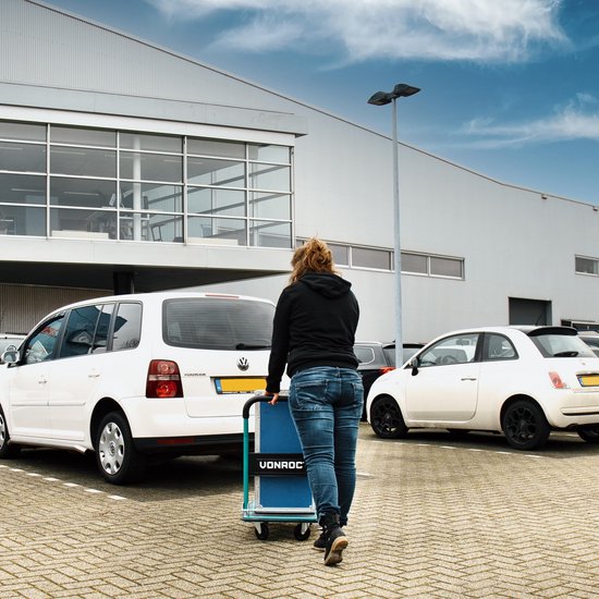 VONROC Plattformwagen - Zusammenklappbar - Max 150kg - 73x47x82 cm - Grün