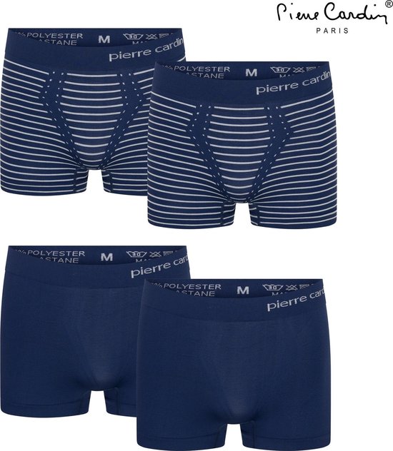 Pierre Cardin 4er-Pack Boxershorts – Flatpack – blau – Größe M