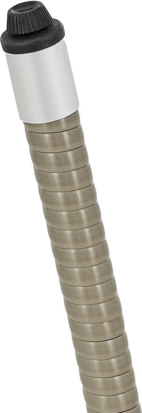 Juskys Polyrotan Gartentisch / Beistelltisch / Balkontisch Yoro - Rund - 80 cm - Grau - Inkl. Glasplatte