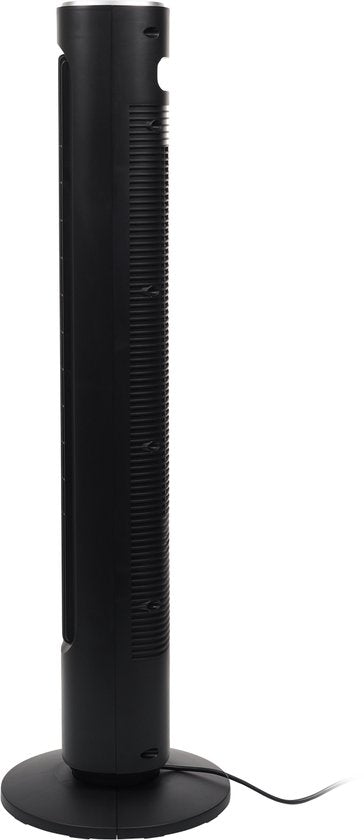 Princess DC Turmventilator 101 cm – Besonders leise – 12 Geschwindigkeitsstufen – Schwenkfunktion – Timer 1–8 Stunden – Mit Fernbedienung – Standventilator – 50 W – Schwarz – 352390