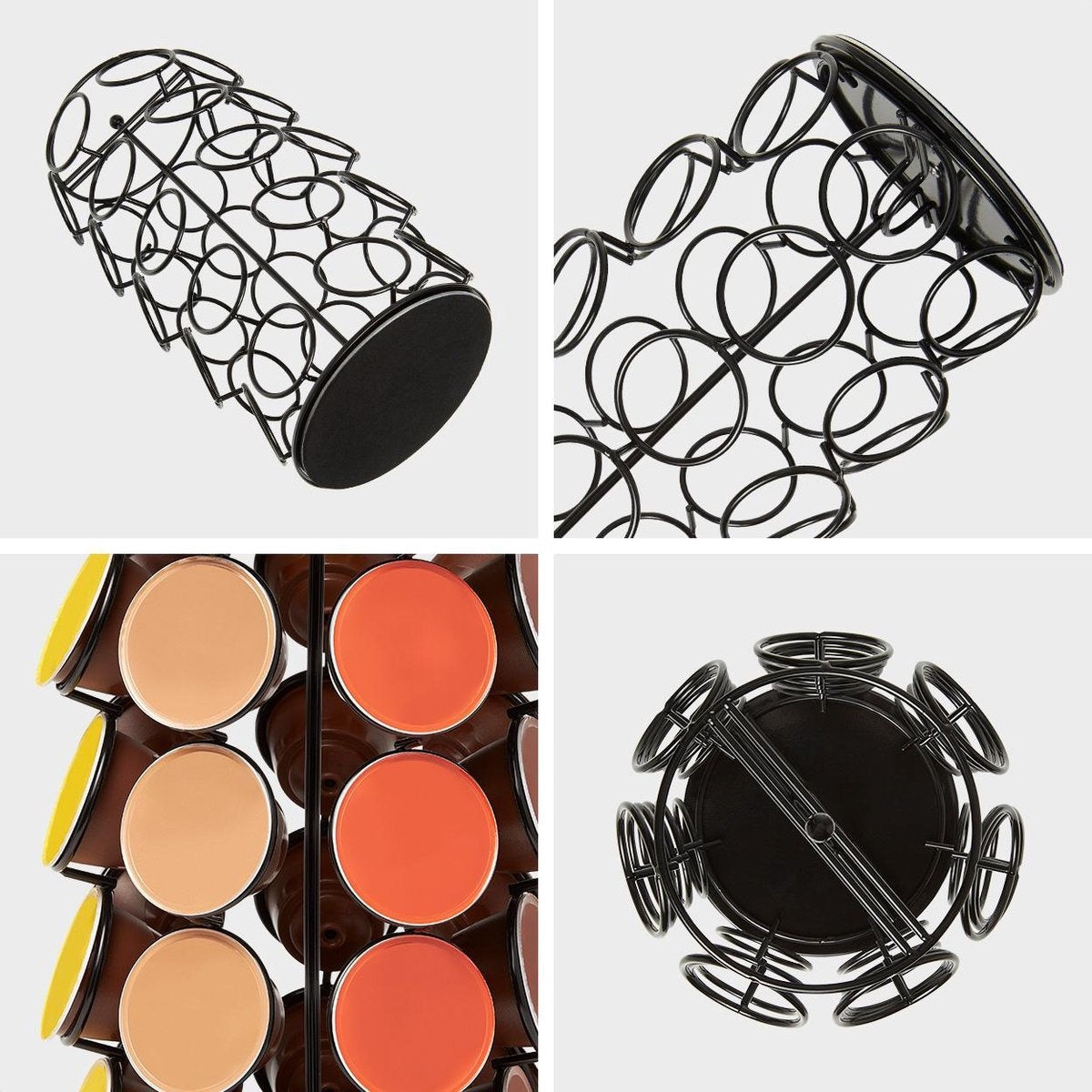 KitchenBrothers Kapselhalter - Dolce Gusto - 35 Kapseln - Schwenkbar - Schwarz