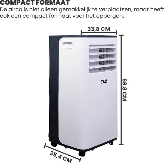 TechnoLife TL-7002 Mobiles Klimagerät - Klimatisierung - 7000 BTU - Weiß/Schwarz
