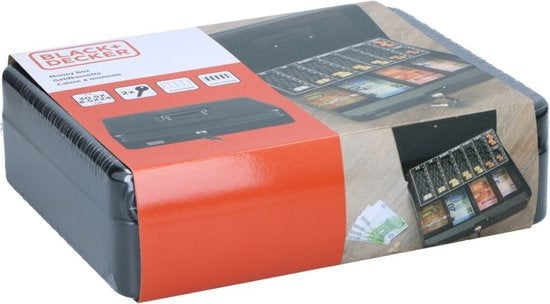 BLACK+DECKER Spardose - Spardose inkl. 2 Schlüssel - 30.5 x 8.5 x 24 CM - Metall - Schwarz