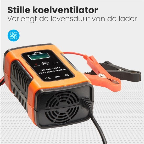 Auronic Batterieladegerät - Erhaltungsladegerät - für Autos und Motorräder - 12V - bis zu 100Ah - Orange