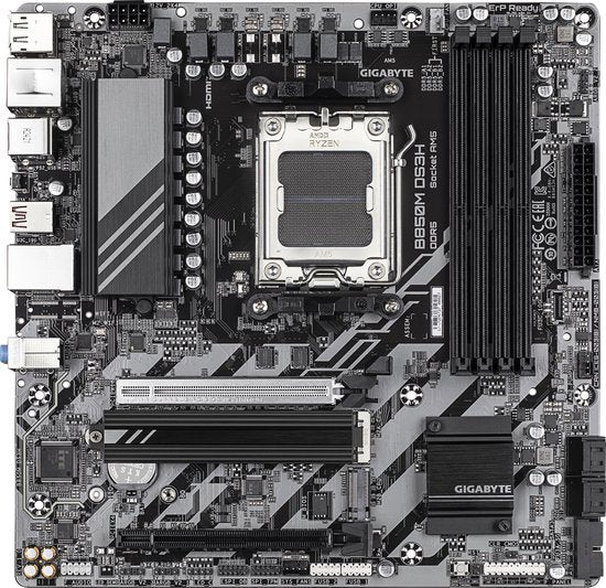 GIGABYTE B850M DS3H-Mainboard, AMD B850, Sockel AM5, Micro-ATX