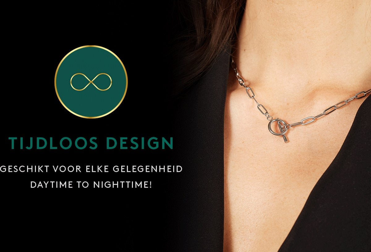 Laura Ferini Damen Halskette Catena Silber - Silber Gliederkette - 18K Weißgold vergoldet - Halskette - Halskette - Schmuck - Accessoires - Damen Halskette