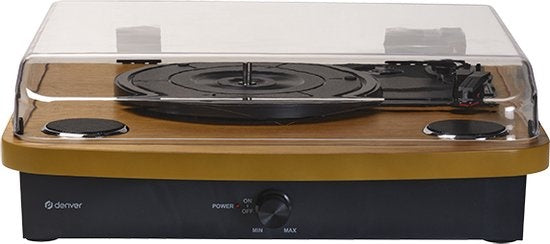 Denver VPL230 Retro Plattenspieler - Bluetooth - USB Aufnahme - 3 Geschwindigkeiten - Lautsprecher - Holz