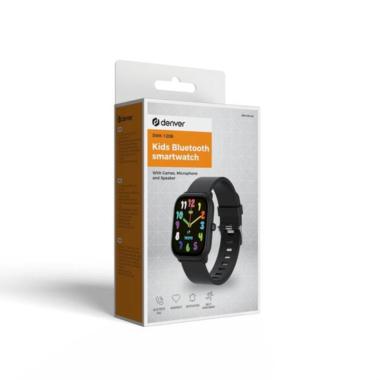 Denver Smartwatch Kids - Anruf/SMS/Whatsapp - Für Android & iOS - Schrittzähler - Schlafaktivität - Herzfrequenz, Blutdrucküberwachung, Sportmodus - SWK120B