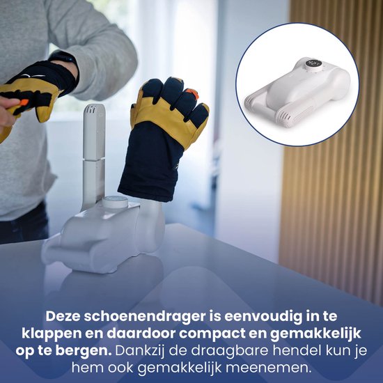 Nexxt Kompakter elektrischer Schuhtrockner – Schuhauffrischer – Shoe Dryer – Tötet Bakterien ab und beugt Gerüchen vor – Max. 42 °C – 150 W