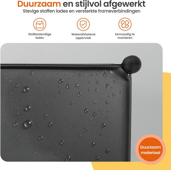 Goliving Faltbarer Aufbewahrungsschrank - 24 Paare - 92 x 82 cm - Schuhschrank - Schuhregal mit Türen - Schuhbank - Schwarz