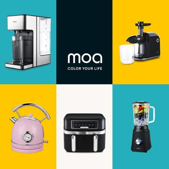 MOA Retro-Wasserkocher - Pastellrosa - Elektrisch - Edelstahl - EK4TP