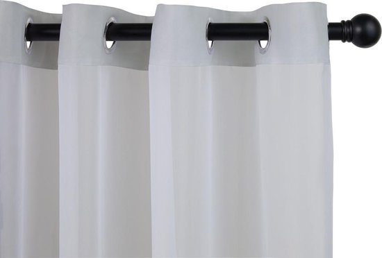 Lifa Living - Gardinen - Hellgrau - Sichtschutz - Leichter Einlass - 2er-Set - Mit 8 Aufhängeringen - 150 x 250 cm
