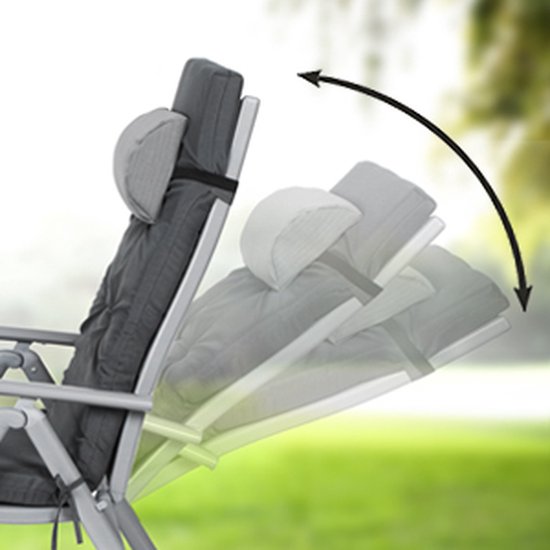 O'DADDY Liege - Liege klappbar - Schwarz - Sonnenliege mit Kopfstütze - Liegestuhl 183 x 60 x 39 - Gartenliege inklusive Liegekissen