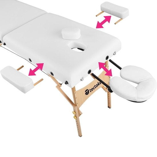 tectake - Massageliege Behandlungsliege - 7,5 cm hohe Matratze + Rollenkissen und Tragetasche - Behandlungsliege - inkl. Aufbewahrungstasche - faltbar