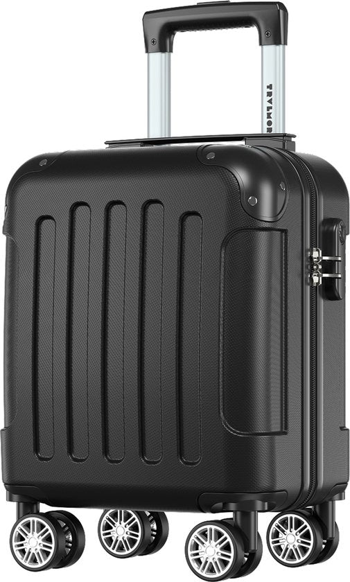 TRVLMORE Handgepäckkoffer – 40 x 30 x 20 cm – Unter-Sitz-Gepäck – 24 l – Zahlenschloss – 4 Rollen – Schwarz