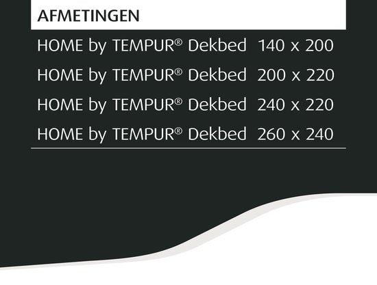 HOME by TEMPUR® leichte Bettdecke - Daunen - 140 x 200 cm - Waschbar - Chambray-Baumwolle