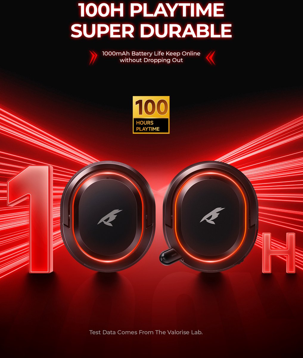 Valorise UG-08S Drahtloses Gaming-Headset 2.4Ghz Schwarz/Rot