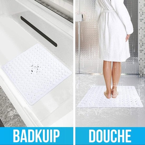 Strex Badematte / Antirutschmatte Dusche - 53x53CM - Mit Saugnäpfen - Duschmatte Antirutsch für Dusche - Badematte