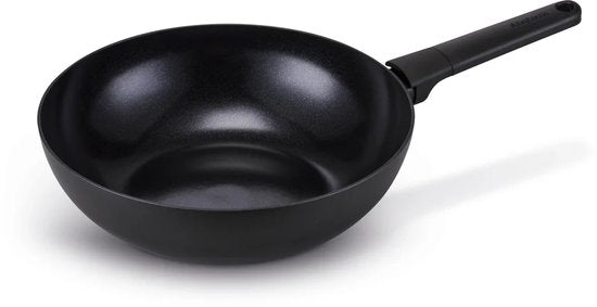 Brabantia NERO Wokpfanne – Ø 30 cm – 100 % PFAS-frei – 100 % recycelt – Keramik-Antihaftbeschichtung – Für Induktionsherde geeignet