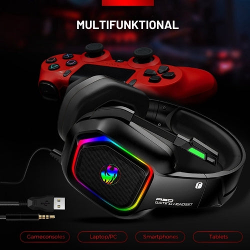 URGOODS - Pro Gaming Headset - mit Mikrofon - 7.1 Surround Sound für PS4, PS5, Xbox One, Xbox Series und PC - Schwarz