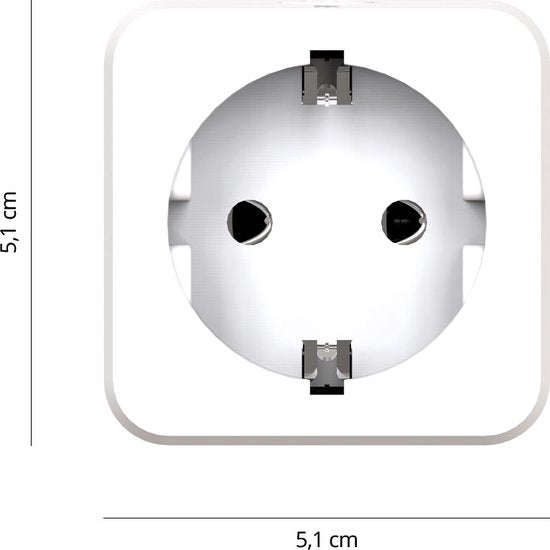 FlinQ Smart Plug - Smart Plug - Inklusive Timer & Energiemessgerät - 2er-Pack - Weiß
