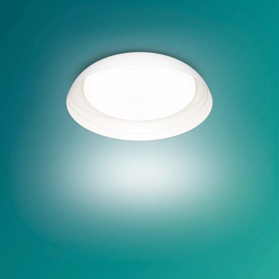 Philips Fleta Deckenleuchte – Hocheffizient – SceneSwitch-Lichttechnologie – 10 W – Warmweißes Licht – Weißes Design – Energiekosten sparen