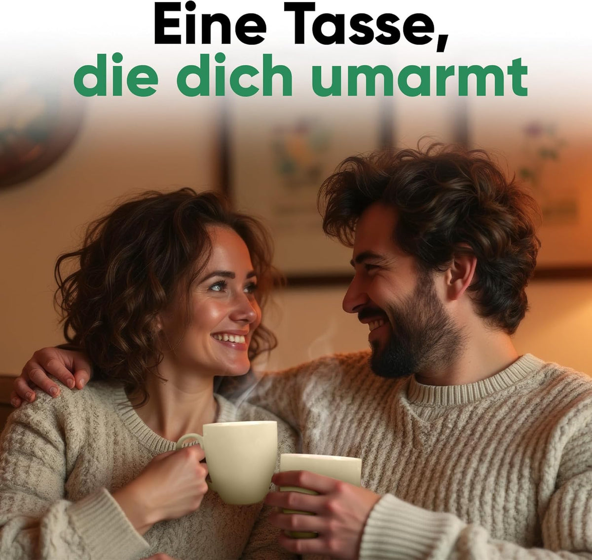 Neighbour's Friend Patentierte Teetasse beige mit Beutelablage I Keramik Tasse groß 325ml I Teebecher Steingut I Keramiktasse für Tee I Spülmaschinengeeignet Teetassen I Modernes Design für Teetrinker