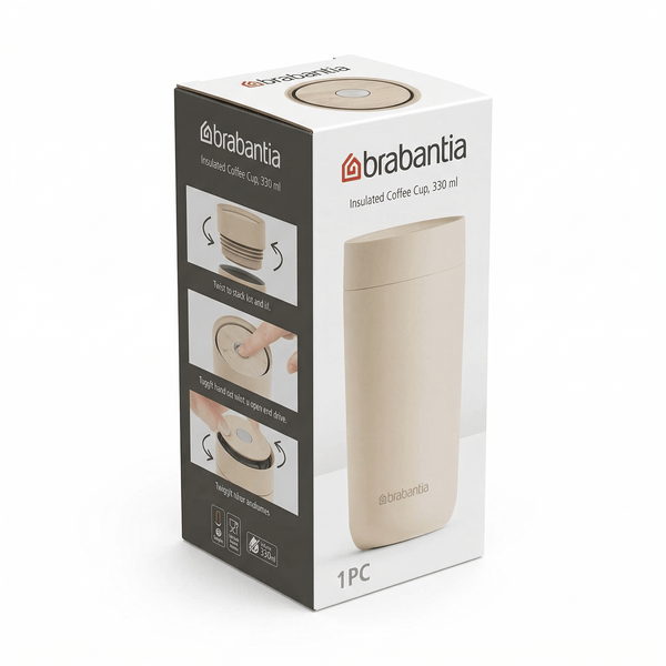 Brabantia Kaffeetasse Thermosbecher 330 ml – 7,5 x 17,3 cm