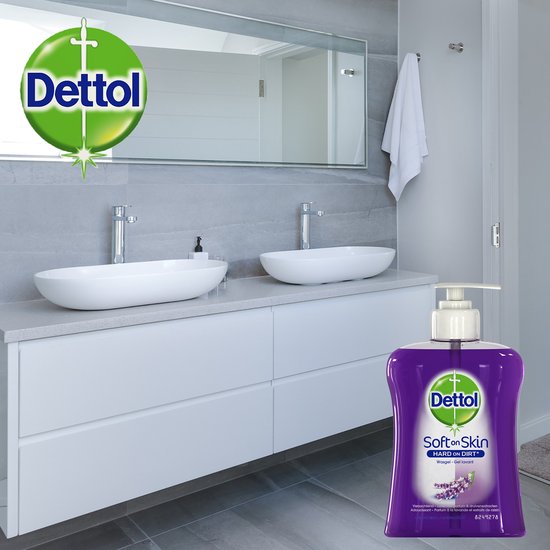 Dettol Waschgel - Beruhigend mit Lavendel- und Traubenextrakten - Handseife - 250 ml