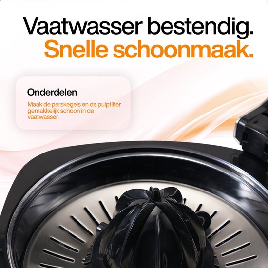 MATTI® – Elektrische Zitruspresse – Zitruspresse – Zitronenpresse – Orangenpresse – 160 W, Edelstahl, Presshebel – 18.000 U/min
