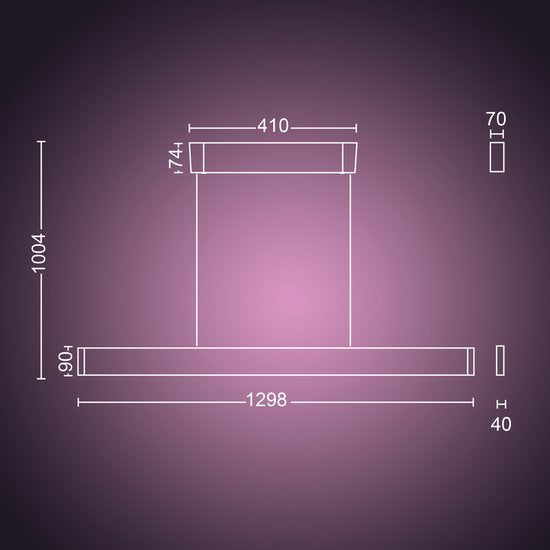 Philips Hue Ensis Hängeleuchte – weißes und farbiges Licht – schwarz