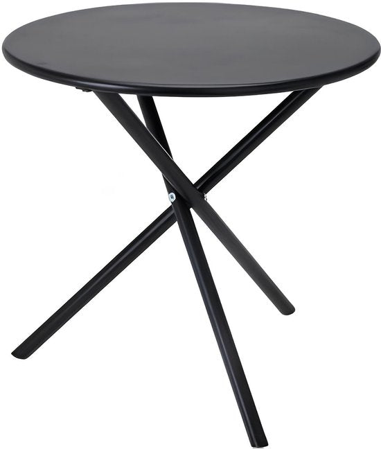 Ambiance Garten-Beistelltisch – schwarz – Metall – Durchmesser 48 cm – Höhe 48 cm – rund – Couchtisch