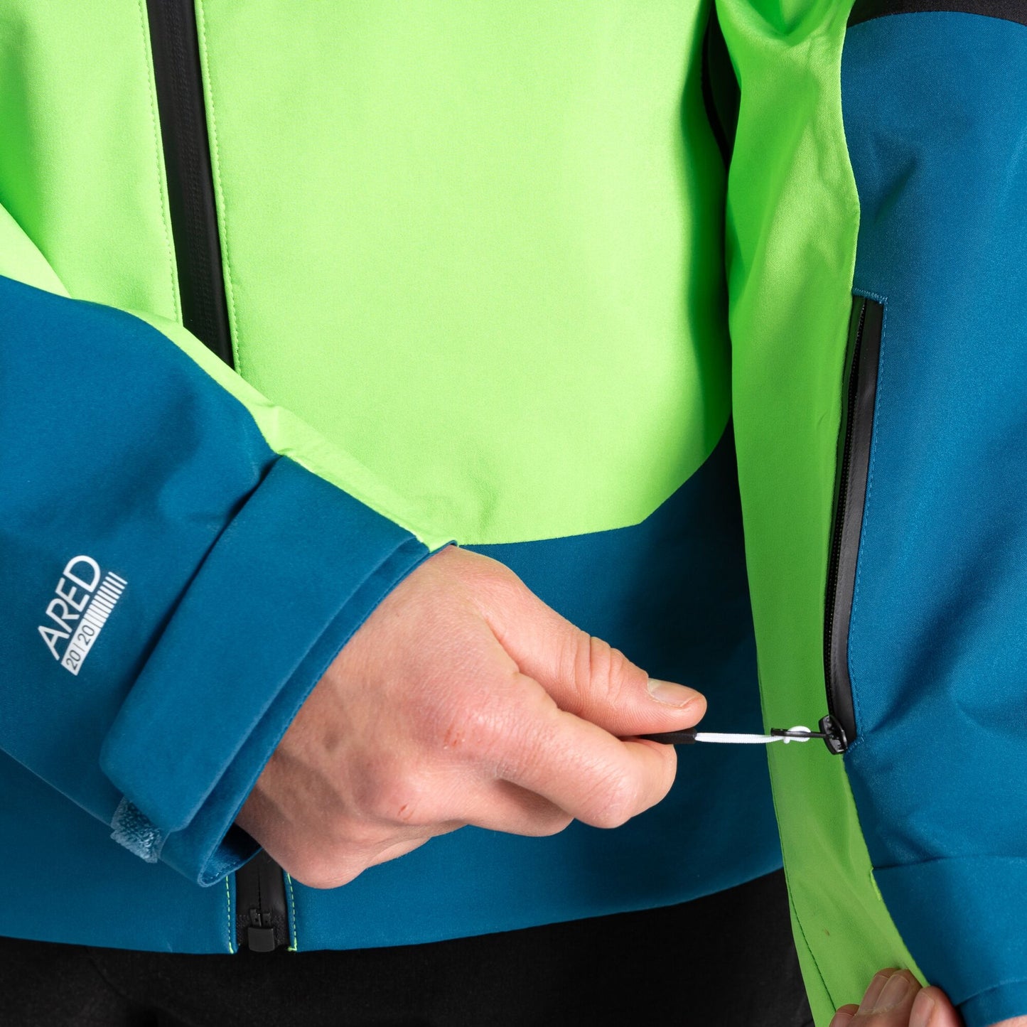 Dare2B Roving II Wasserdichte Jacke - Grün/Blau/Schwarz - Größe XXXL