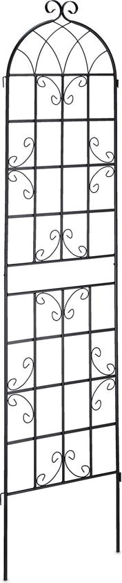 Kletterpflanzen-Spalier – Metall – 2er-Set – 220 x 50 cm – Spalier – schwarz