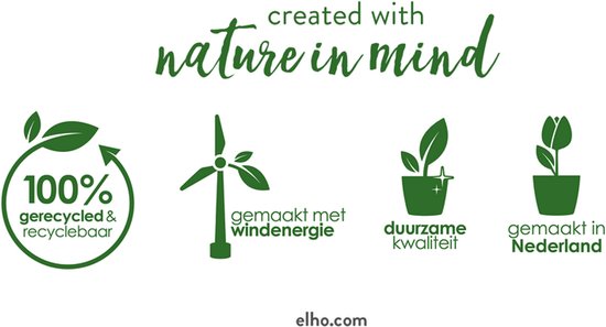 Elho Brussels Rund mit Rädern 35 – Großer Blumentopf für den Innenbereich – 100 % recycelter Kunststoff – Ø 35 x H 33 cm – Weiß