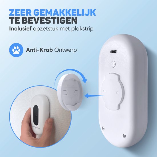 Vulpes Goods® Pets - Geruchsbeseitiger für das Katzenklo - Geruchsbeseitiger für Katzen - Aktivsauerstoff, Ozon & Ionen - Wiederaufladbar - Luftbeseitiger - Weiß - PRO Version