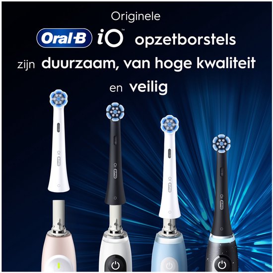 Oral-B iO Series Gentle Care Aufsteckbürsten – Schwarz – Für empfindliches Zahnfleisch – 8 Stück