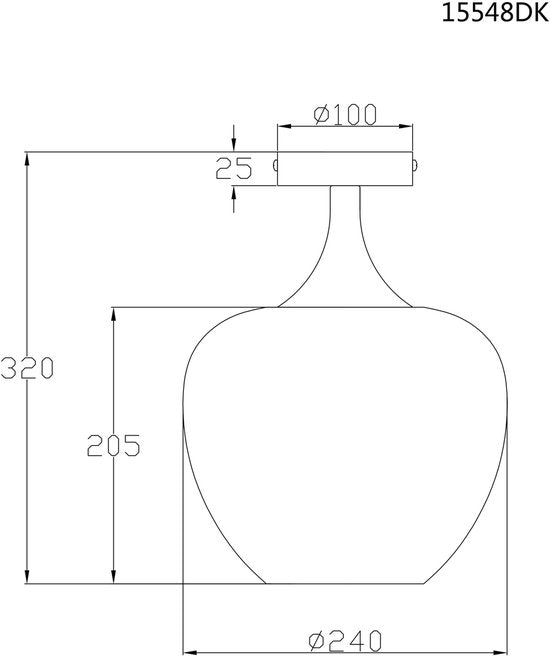 Deckenleuchte MAXY ø24CM E27 1-Leuchte Hell